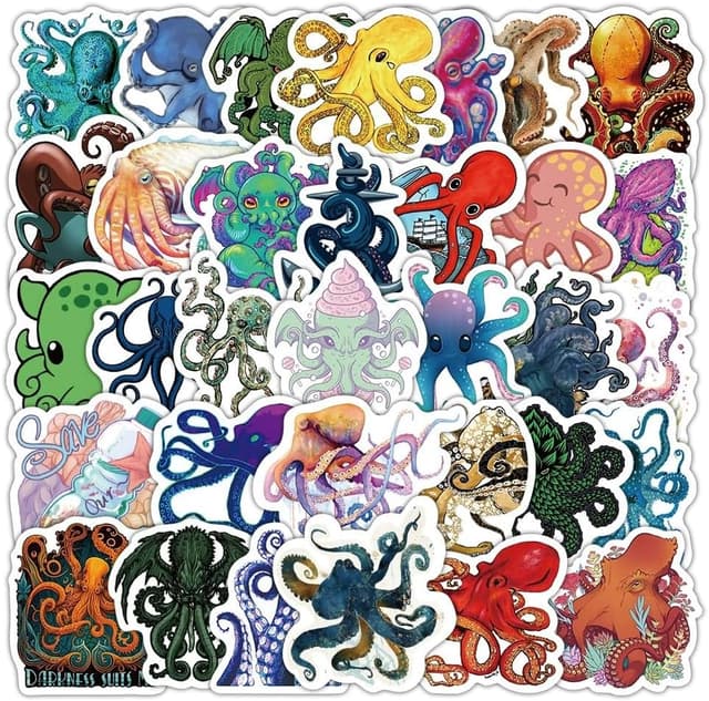 Thumbnail 6 de Affoto Pflanzentiere Aufkleber (50er Set) – wasserfeste Vinylsticker für Laptop, Auto, Fahrrad & Co.