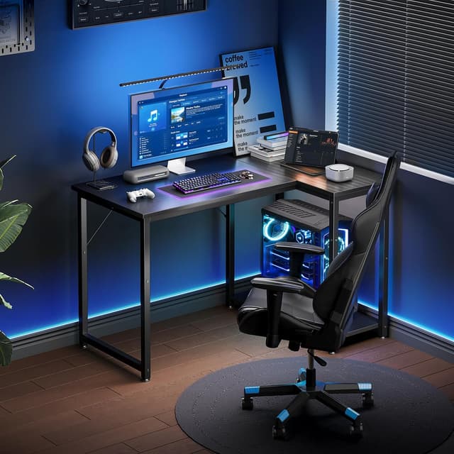 Thumbnail 6 de Coleshome L Shaped Gaming Desk 100x70 cm