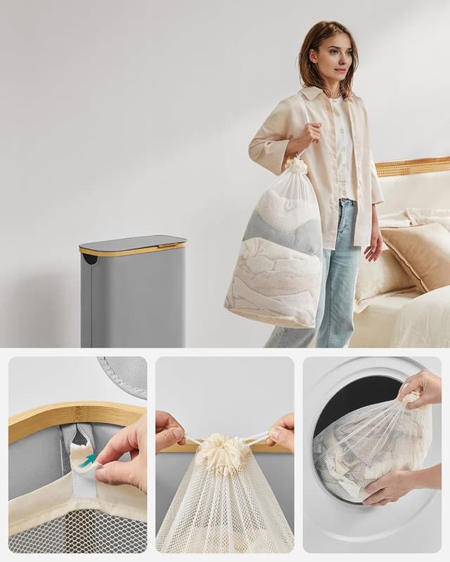 Thumbnail 5 de SONGMICS Cesto de Ropa 65 L estrecho