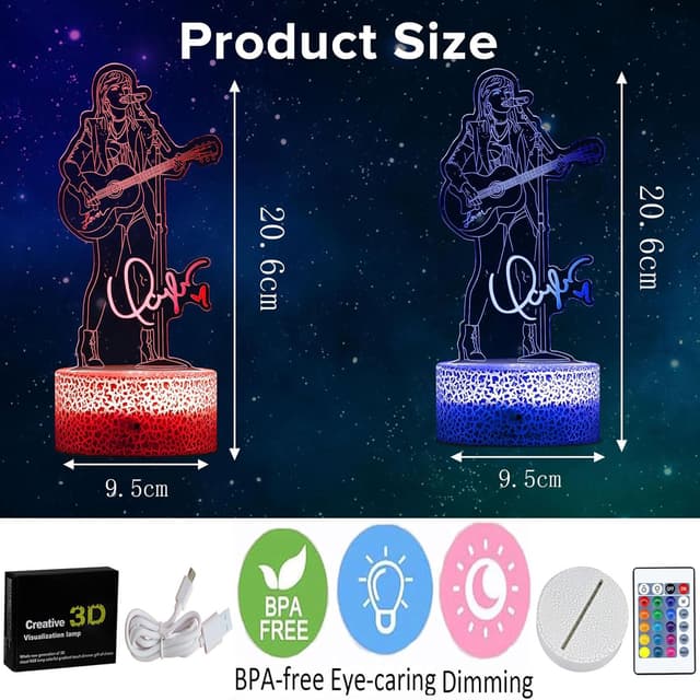 Thumbnail 1 de QQAAMZ TaiLe SWei lampada 3D illusione