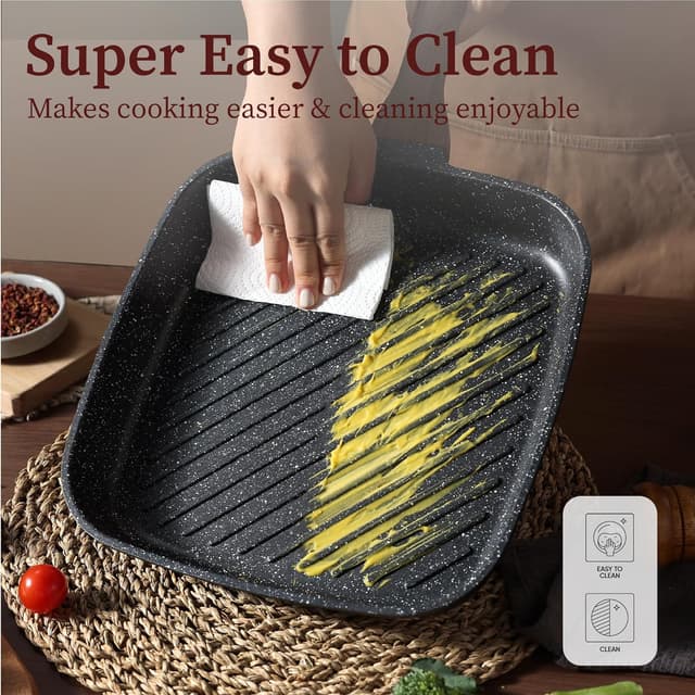 Thumbnail 5 de CAROTE 11 Inch Grill Pan nonstick for steak