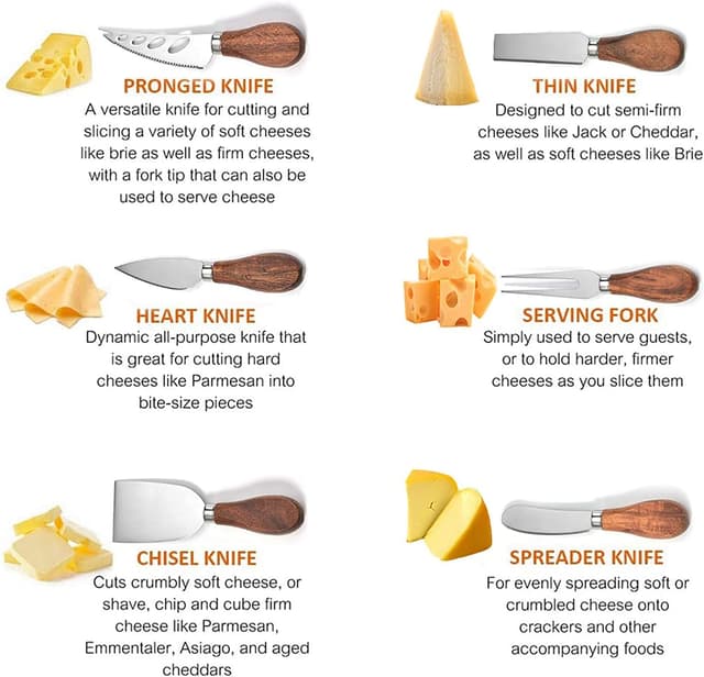 Detalle 2 de JLIAN MIOR couteaux à fromage, set de 6