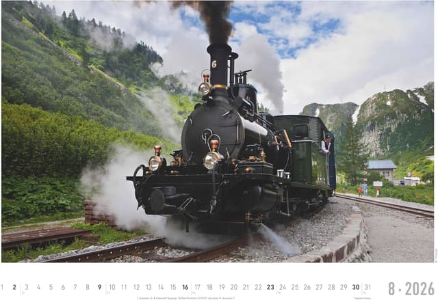 Thumbnail 5 de Alpha Edition Faszinierende Dampfloks Wandkalender 49,5×33 cm