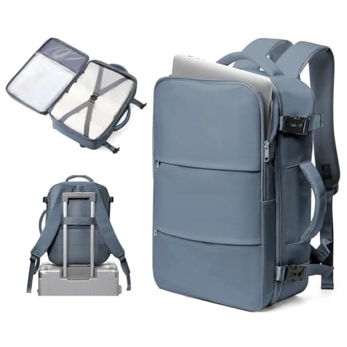 Detalle de BJLFS Mochila de cabina 40x30x20 para Ryanair/Vueling/Wizzair con compartimento para portátil y tejido impermeable