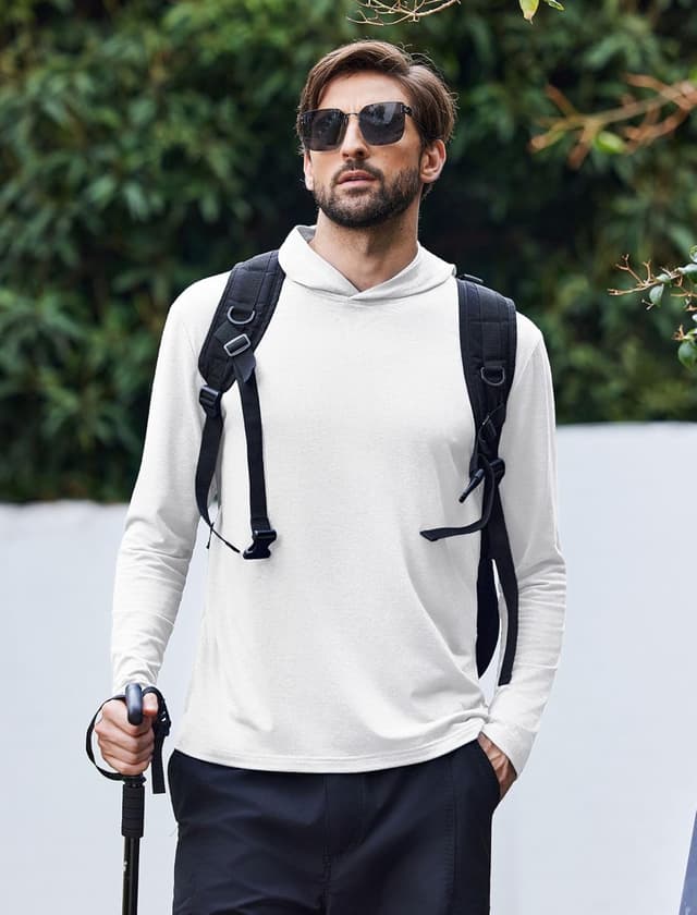 Detalle de PINSPARK Lightweight Pullover Hoodie (Men’s Slim-Fit, Quick-Dry, No Pockets)