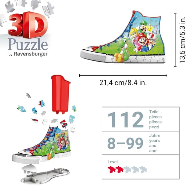 Thumbnail 4 de Ravensburger Puzzle 3D Super Mario Sneakers para Niños 🖍