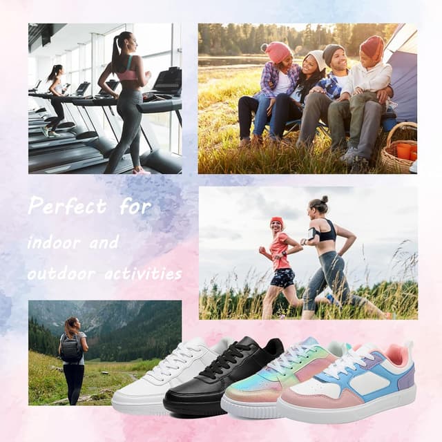 Thumbnail 6 de VLOOKST Women Retro Gum Sole Trainers