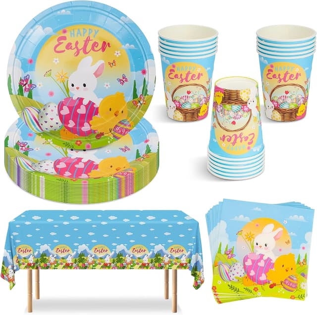 Imagen de Easter Party Tableware Set for 16 People en OfertitasTOP