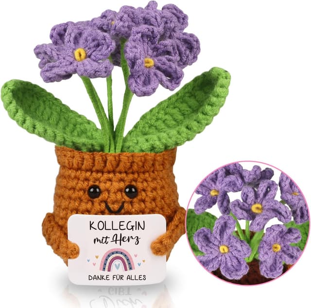 Imagen de Lila Pocket Hug Vergissmeinnicht mit Karte en OfertitasTOP