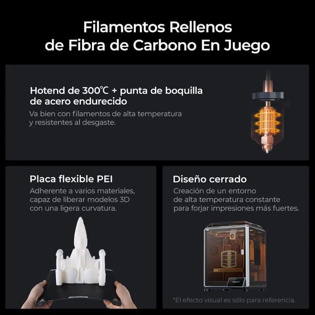 Thumbnail 5 de Creality K1C Gris impresora 3D rápida 600 mm/s