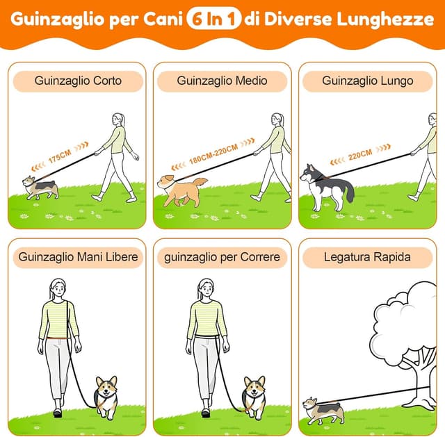 Detalle de X XBEN guinzaglio anti-tiro 2,2 m 4-in-1