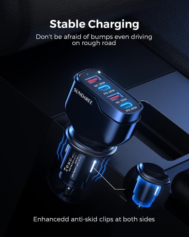 Thumbnail 6 de SUNDAREE Caricatore Auto 120W 4 Porte
