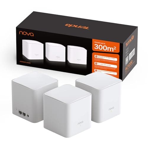 Detalle de Tenda Nova MW5G (MW5G) sistema WiFi Mesh con router Gigabit y 3 hubs, AC1200