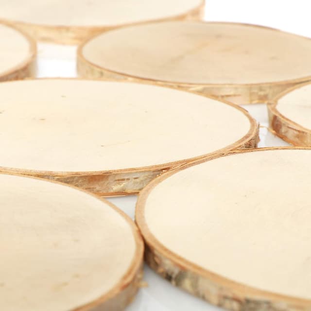 Thumbnail 4 de com-four Lot de 8 dessous de verre en bois 11-13 cm