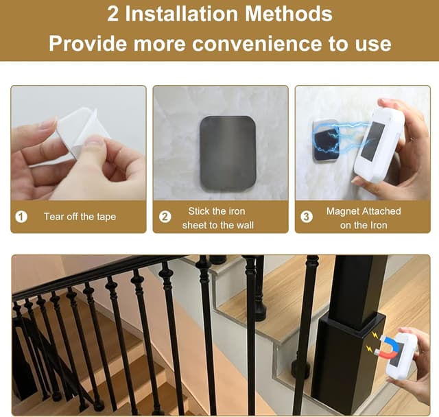 Thumbnail 6 de QIHANS Nachtlicht mit Bewegungsmelder (2 Stück), aufladbar per USB‑C, warmweiß 3000K