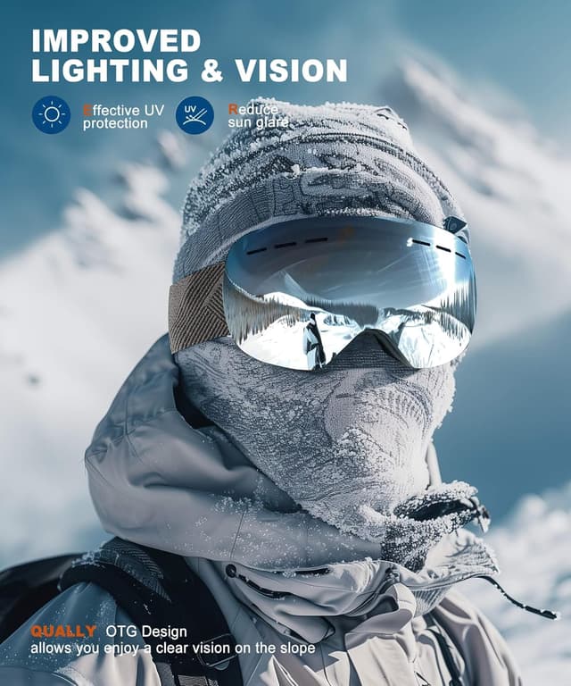 Thumbnail 1 de QALLY Ski Goggles 100% UV Anti-Fog