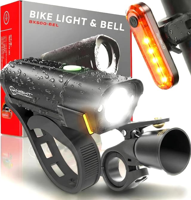 Thumbnail 6 de NP NIGHT PROVISION Bike Lights Front & Back (540 Lumens) – USB-C Rechargeable Headlight & Taillight Set