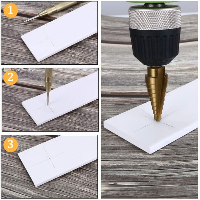 Detalle 1 de flintronic Foret étagé 5PCS pour 5 à 35 mm