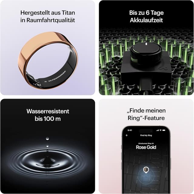 Thumbnail 6 de ULTRAHUMAN Ring AIR Smart Ring (Größe 10) für Schlaf, Fitness, HRV & Zyklusüberwachung – ohne Abo