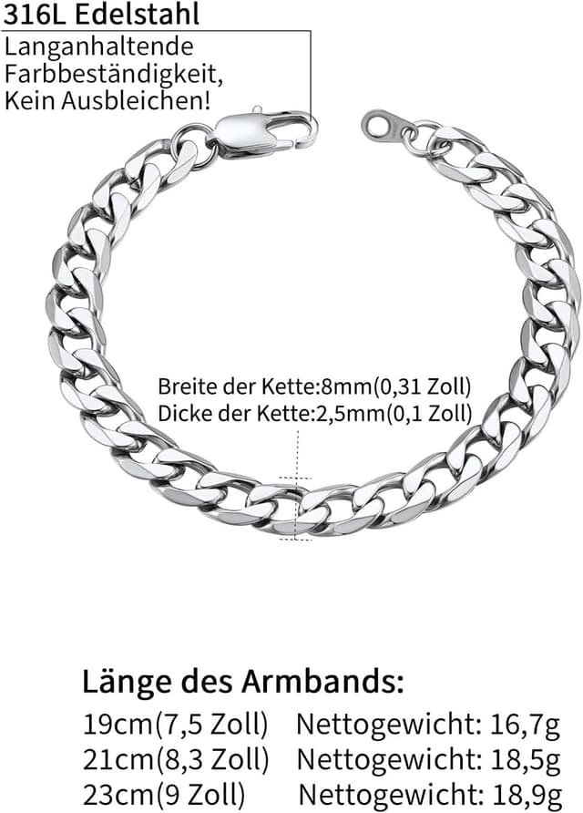 Thumbnail 5 de ChainsHouse Panzerkette Armband 21 cm