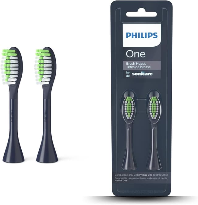 Detalle de Philips One electric toothbrush brush head (BH1022/04) – pack of 2, blue