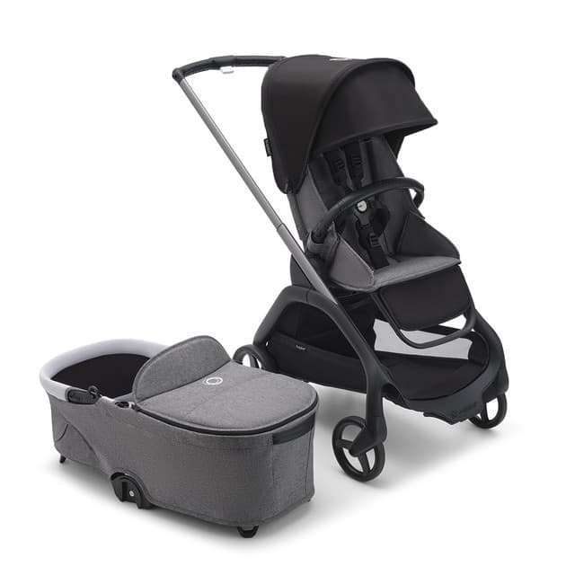 Imagen de Bugaboo Dragonfly dúo base grafito, capazo gris melange 👶 en OfertitasTOP