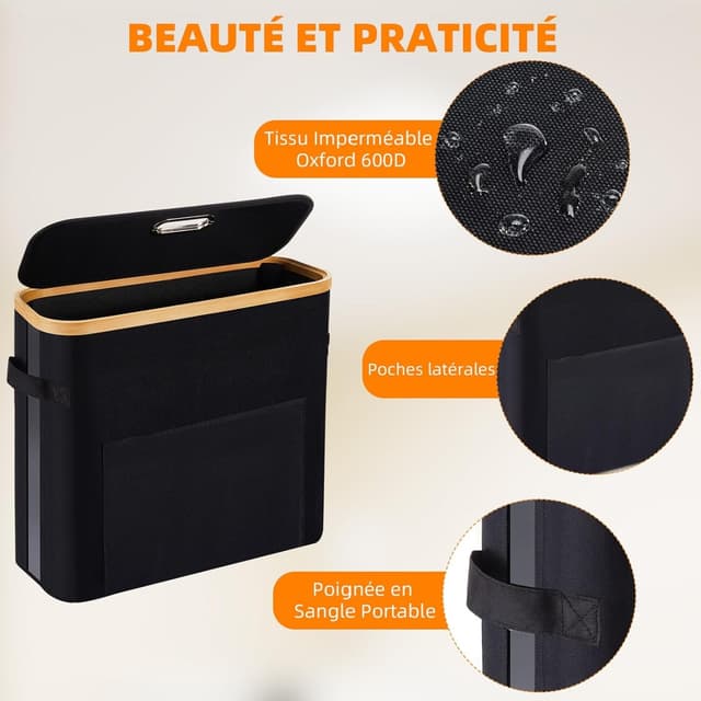 Thumbnail 4 de OUSFOT Rangement Papier Toilette 32L