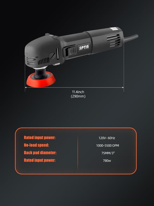 Detalle de SPTA Mini Polishing Machine 750W Rotary Polisher