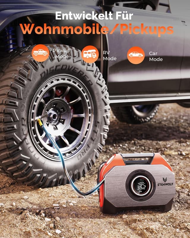 Detalle de ETENWOLF S6 19200 mAh Elektrische Luftpumpe 🛠