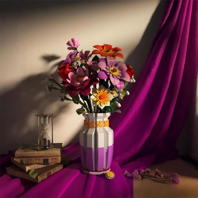 Thumbnail 3 de Set de Construcción de Ramo de Flores 1278 piezas