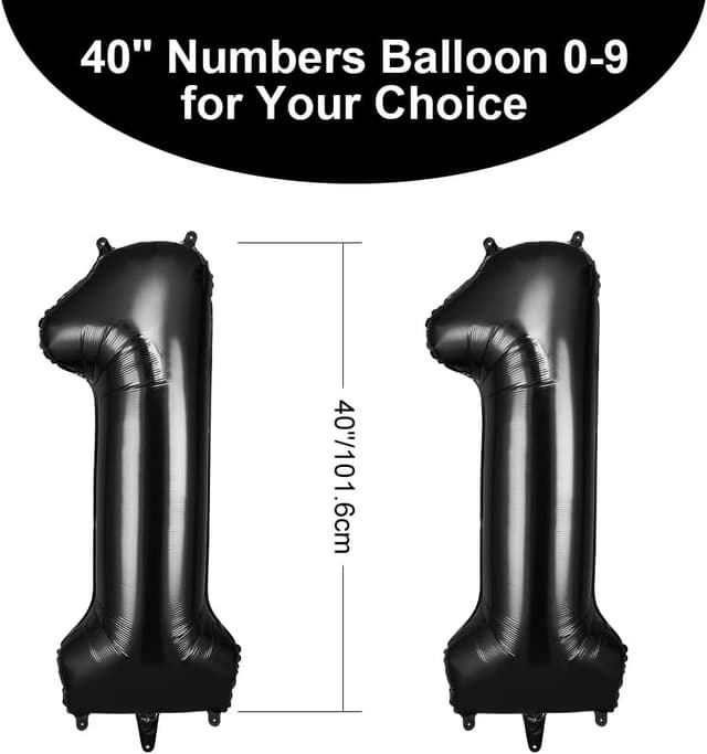 Thumbnail 1 de AOOSU Ballon Anniversaire 11 Ans 101 cm