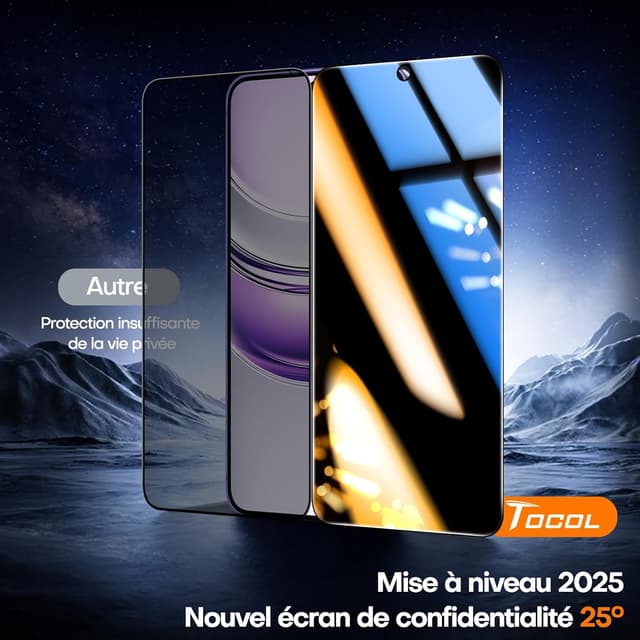 Detalle 2 de TOCOL Verre Trempé Anti Espion Galaxy S24 Plus