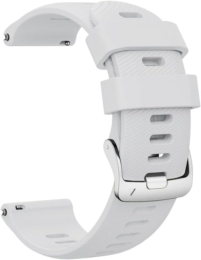 Detalle de ANBEST Silikon-Armband (18 mm) für Garmin Forerunner 255/Vivoactive 4/Venu 2 & weitere Uhren – Ersatzband mit Schnellverschluss