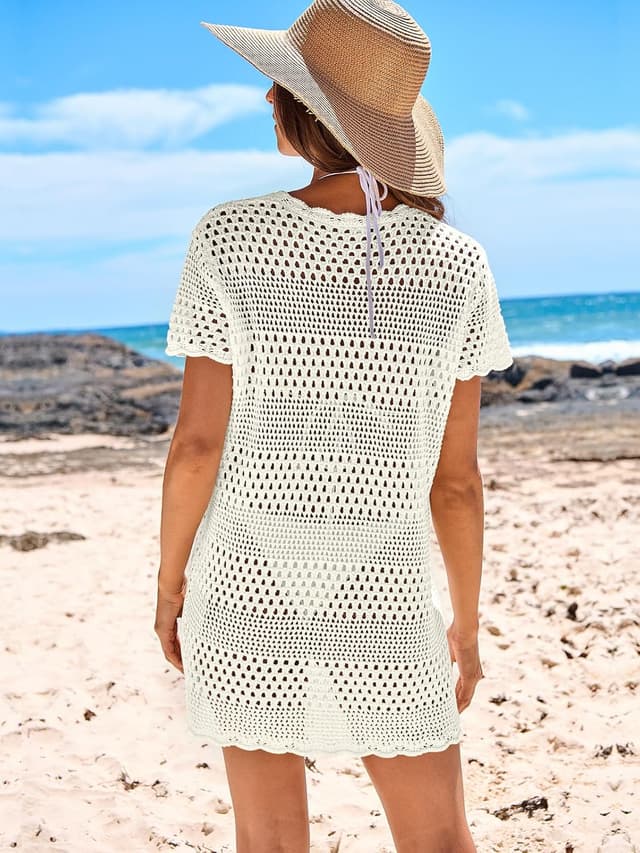 Thumbnail 4 de ANRABESS Swimsuit Cover Up Crochet Dress S-XXL
