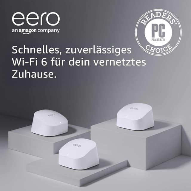 Detalle de Amazon eero 6 Mesh-WLAN-Router Dreierpack 500 Mbit/s