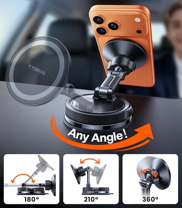 Thumbnail 6 de TORRAS 2026 MagSafe Car Mount 98+ lbs suction