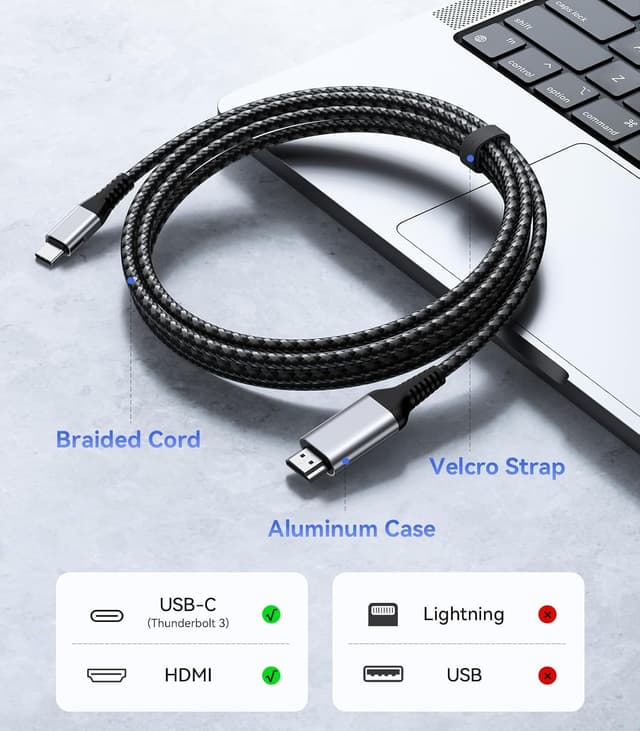 Detalle 2 de HOPLAZA USB C to HDMI 4K@60Hz cable