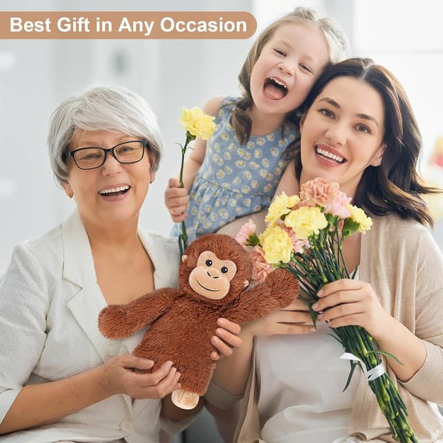 Thumbnail 6 de SuzziPals Heatable Monkey 12 inch