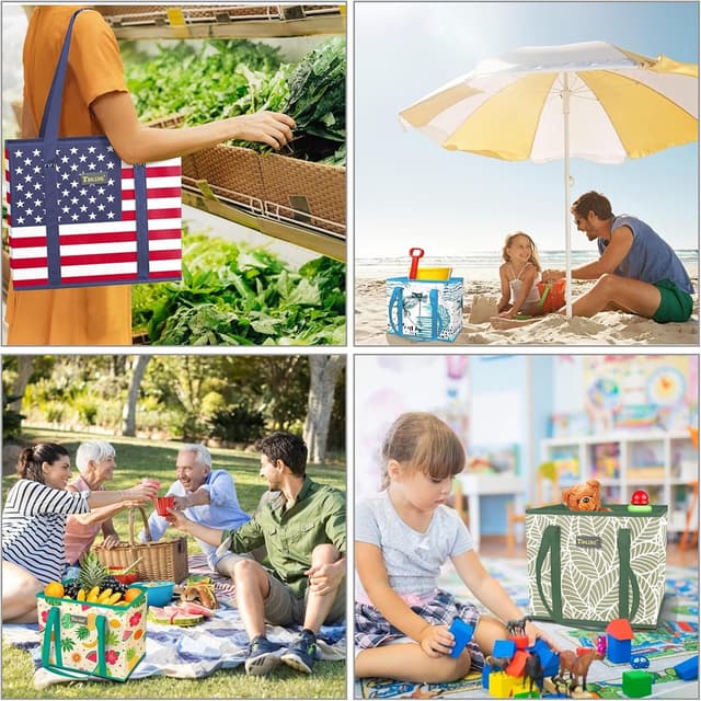 Thumbnail 4 de BALEINE 3Pk Reusable Grocery Bag with Reinforced Bottom ๐