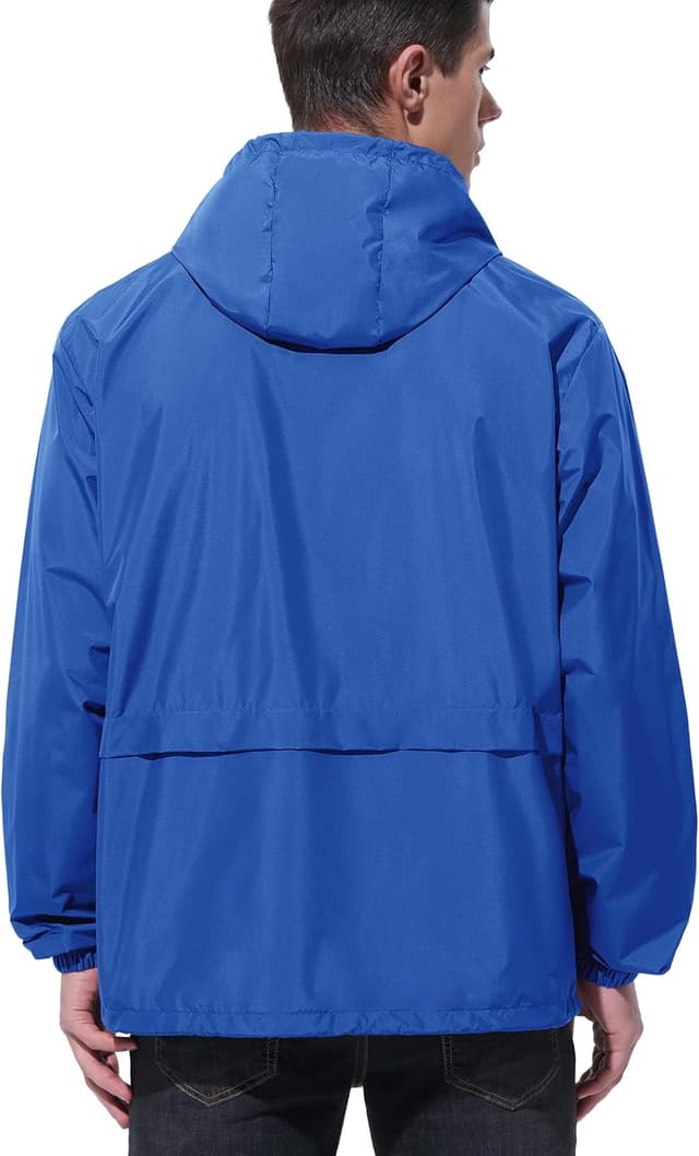 Detalle de UIQUR Mens Rain Jacket Lightweight Waterproof
