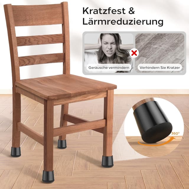 Thumbnail 3 de yomanta Stuhlbeinkappen 24 Stück 15-20 mm