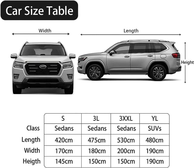 Detalle 2 de Cubierta universal para coche 480x190x190 cm