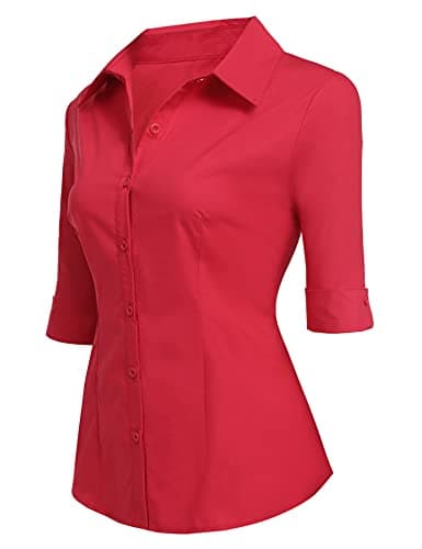 Thumbnail 1 de Hotouch Chemisier Femme Coton Manches Courtes ⚙