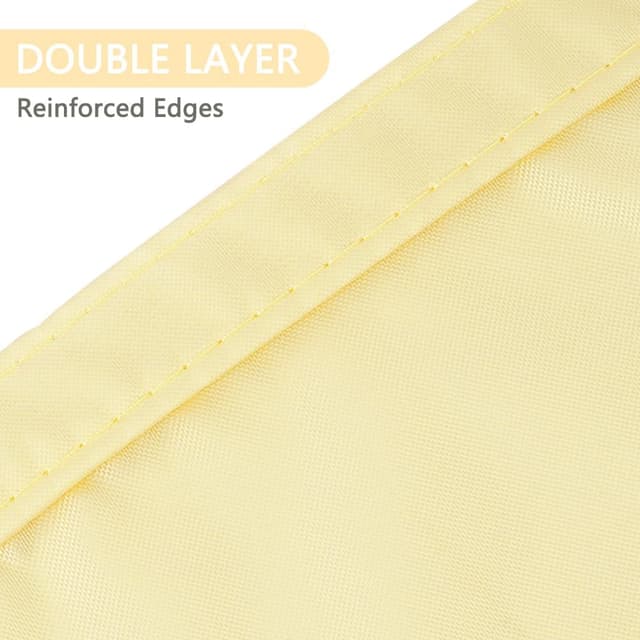 Thumbnail 6 de OFFCUP Sun Shade Sail 2x2x2m (160gsm) waterproof triangular canopy with 90% UV block and rope – Beige