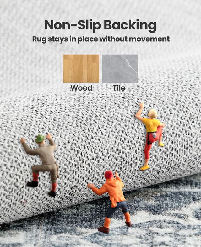 Thumbnail 4 de AMADA HOMEFURNISHING 5x7 washable area rug 🏠