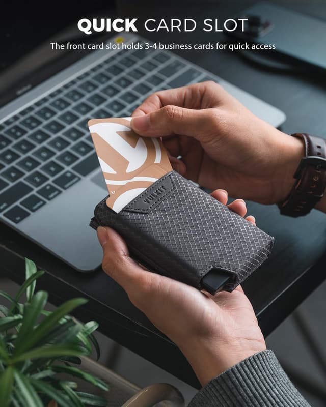 Detalle 2 de VULKIT bifold card wallet RFID 8 cards