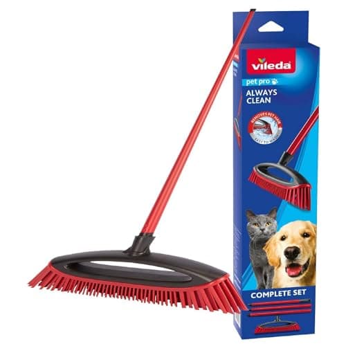 Detalle de Vileda Pet Pro Always Clean: escoba de goma para recoger pelos de mascotas