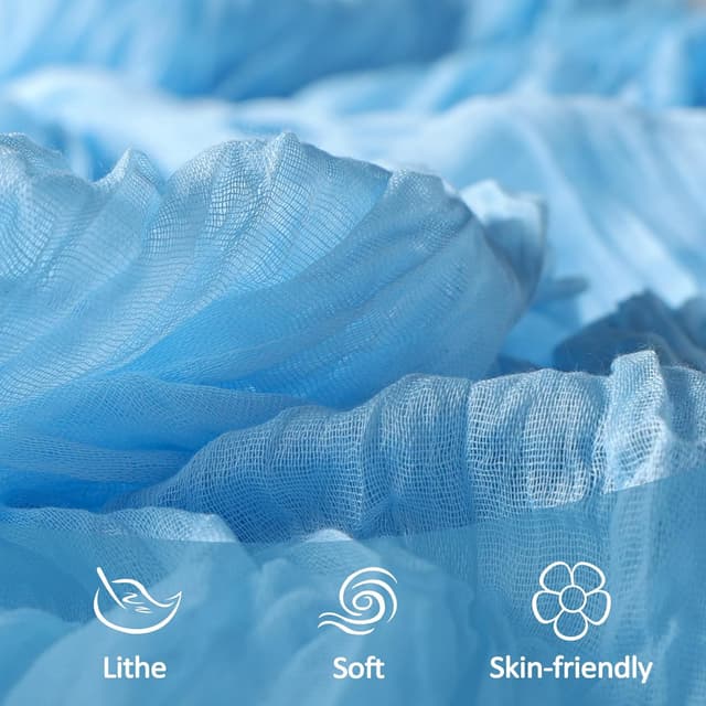 Detalle de Heneger 6-Pack Baby Blue Cheesecloth Table Runner (10 Ft) for Easter, Spring & Boho Decor