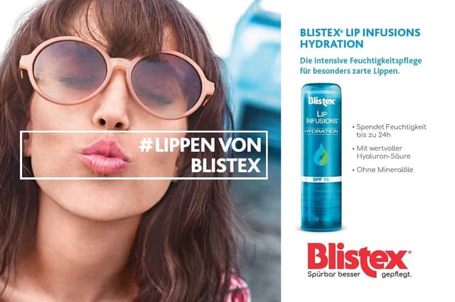 Detalle 2 de Blistex Lip Infusions Hydration mit Hyaluronsäure – feuchtigkeitsspendende Lippenpflege (3,7 g)
