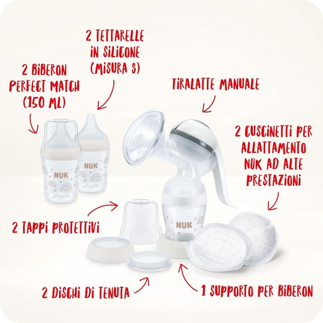 Thumbnail 5 de NUK tiralatte manuale con 2 biberon 150 ml